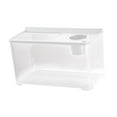 thumbnail image 5 of Bothyi 34x21x20 cm Transparent Amphibian Feeding Box Bowl Reptile Terrarium for Turtle Frog White, 5 of 8