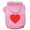 Light Pink, variant on Pet Dog Cat Hoodie Screen Printed, "Red Swiss Dots Heart"