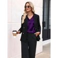 thumbnail image 5 of Women'S Silk Satin Tank Tops V Neck Casual Camisoles Sleeveless Business Work Blouses Dressy Summer Shirts XXL, 5 of 8