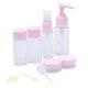 thumbnail image 2 of EeaseMX 1 juego/10 botellas de plástico con pulverizador, recipiente pequeño para crema, loción, líquido y agua, vacías, con bolsa impermeable para el hogar y el exterior (rosa), 2 of 8