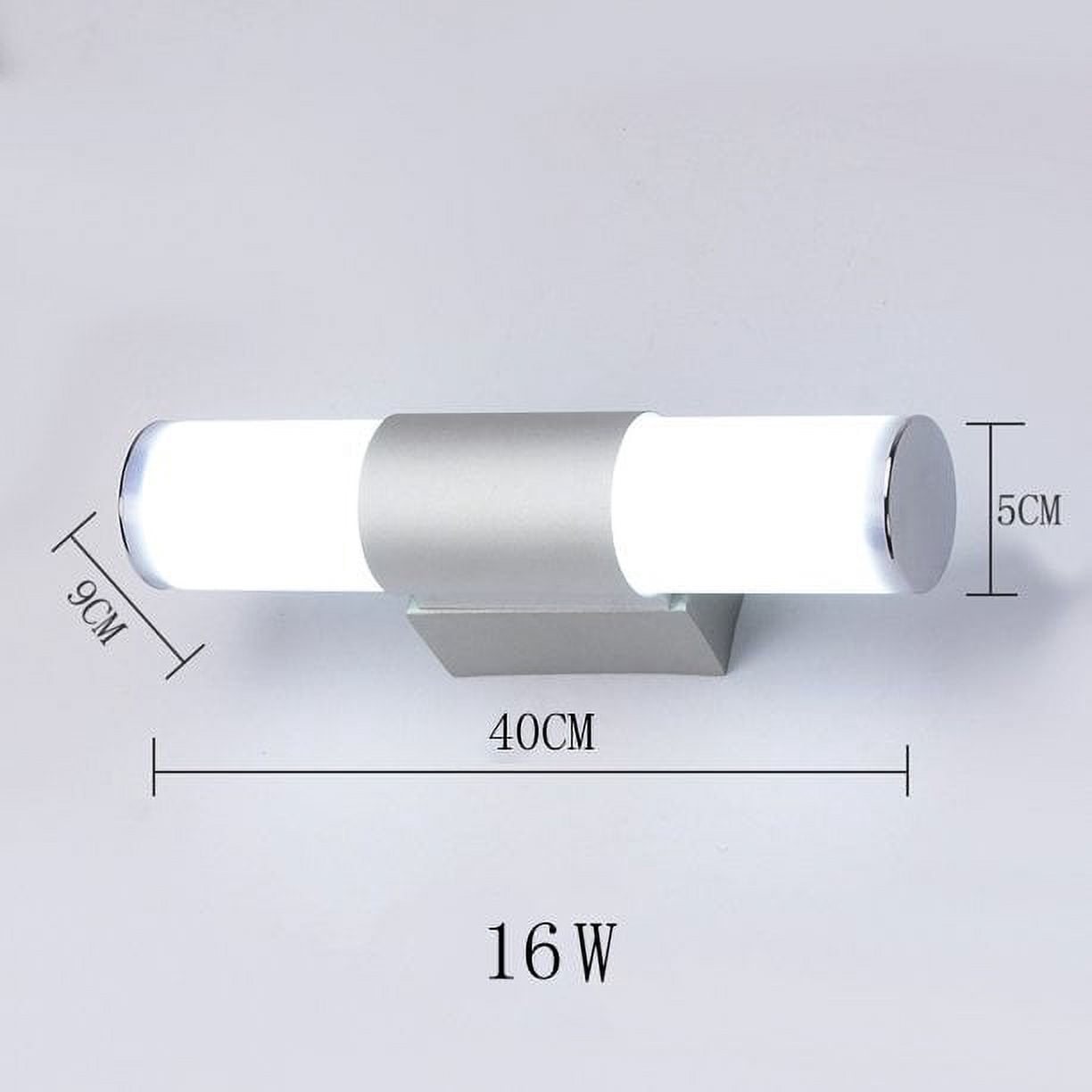 FZFLZDH 40cm，16w Home and Garden Bathroom Front Mirror Vanity LED Fixture Light Modern Acrylic Toilet Wall Lamp（White）