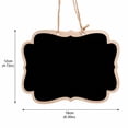 thumbnail image 2 of Double Sided Wooden Hanging Blackboard Portable Creative Message Memo Board 6.3x4.72in with Rope for Store Menu Cafe Home Desktop Display, 2 of 8