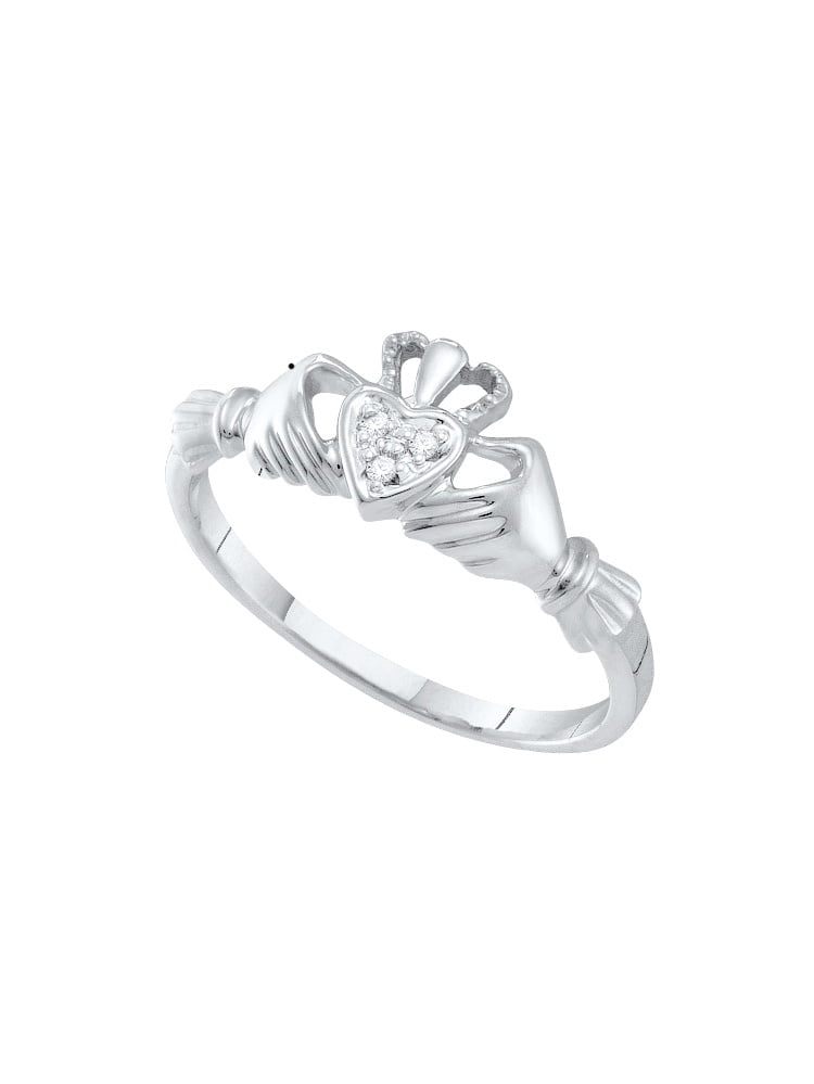 Details about    Irish .925 SOLID STERLING SILVER Heart CLADDAGH RING Size 7 Gift Box 