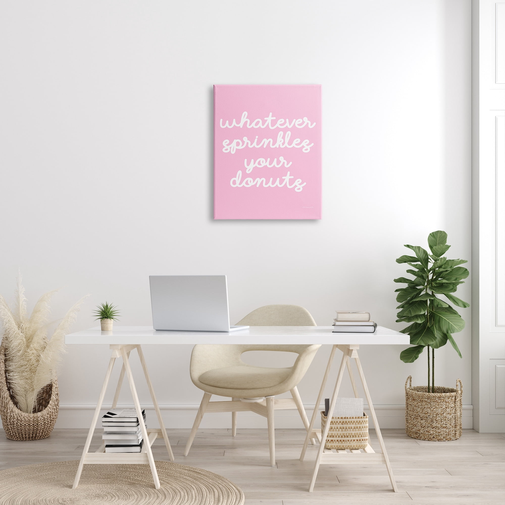 The Stupell Home Decor Collection Whatever Sprinkles Your Donut Canvas Wall Art