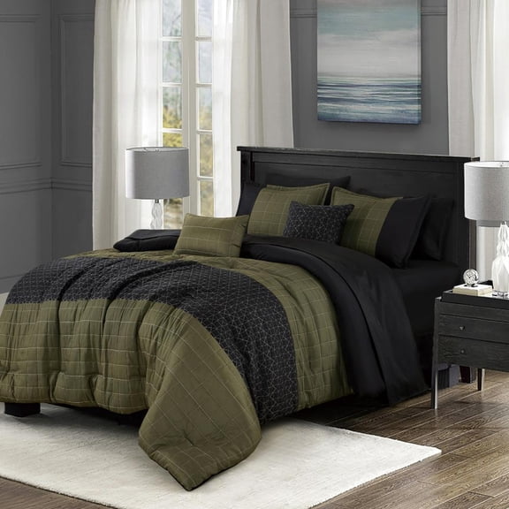 9-Piece Embroidered Comforter Set – Queen Size Bedding Set with sheet set, Soft & Stylish Quilt for Bedroom