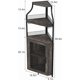 thumbnail image 3 of Qinaqin 61-inch Alto cm de Profundidadark Madera Industrial Corner Anchoine Bar Gabinete con 5-Tier Ajustable Shelves Vidrio Alturaolder y Malla Puerta para Liquor Glasses, 3 of 7