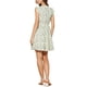 thumbnail image 3 of Vestido Casual de Verano Floral con Volantes y Manga Corta para Mujeres INSPIRE CHIC en Beige y Blanco, 3 of 6