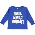 thumbnail image 3 of Inktastic Upside Down Time Boys or Girls Long Sleeve Toddler T-Shirt, 3 of 5