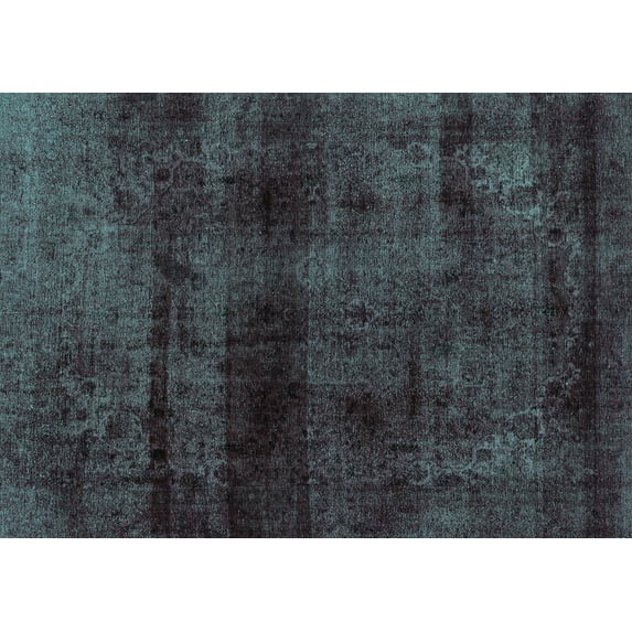 Ahgly Company Indoor Rectangle Abstract Turquoise Blue Modern Area Rugs, 7' x 9'