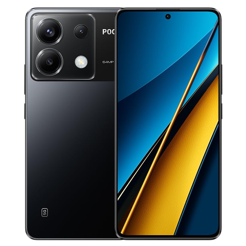 Xiaomi Poco X6 5G + 4G LTE Global Unlocked (256GB + 12GB) GSM 6.67" 64MP Triple Camera (Tmobile Mint Tello Global) (Black Global ROM)