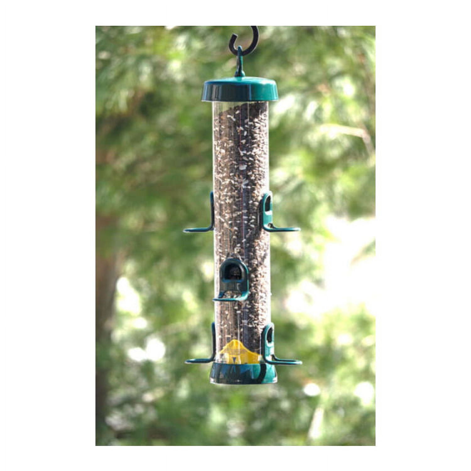 Brome Tube Solution 200 3.4 Pound Detachable Cover Polycarbonate Tube 6 Seed Ports Bird Feeder