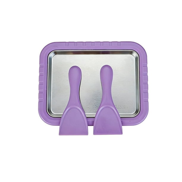 Kit de Fabricante de Helados Instantáneos en Casa Kits de Bricolaje de Fabricante de Helados Laminados para Adultos Acero Inoxidable con 2 Raspadores Actividad Familiar Postre