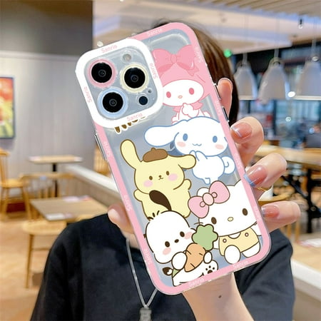 Coque de téléphone mignonne Sanurgente Hello Kitty Kuromi coque pour iPhone 15 14 13 12 11 Mini Pro Max X Poly XSMax 6S 6 7 8 Plus SE20