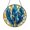 Acrylic 3.5 Inch, variant on Round Blue Feathers Glass Suncatcher Window Decor, Soft Airy Nature Ornament Gift for Home Display