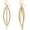 Gold, variant on Simulated Diamond Dangle Earrings for Women - Cubic Zirconia Crystal Long Dangling Earrings - Hypoallergenic and Safe for Sensitive Ears