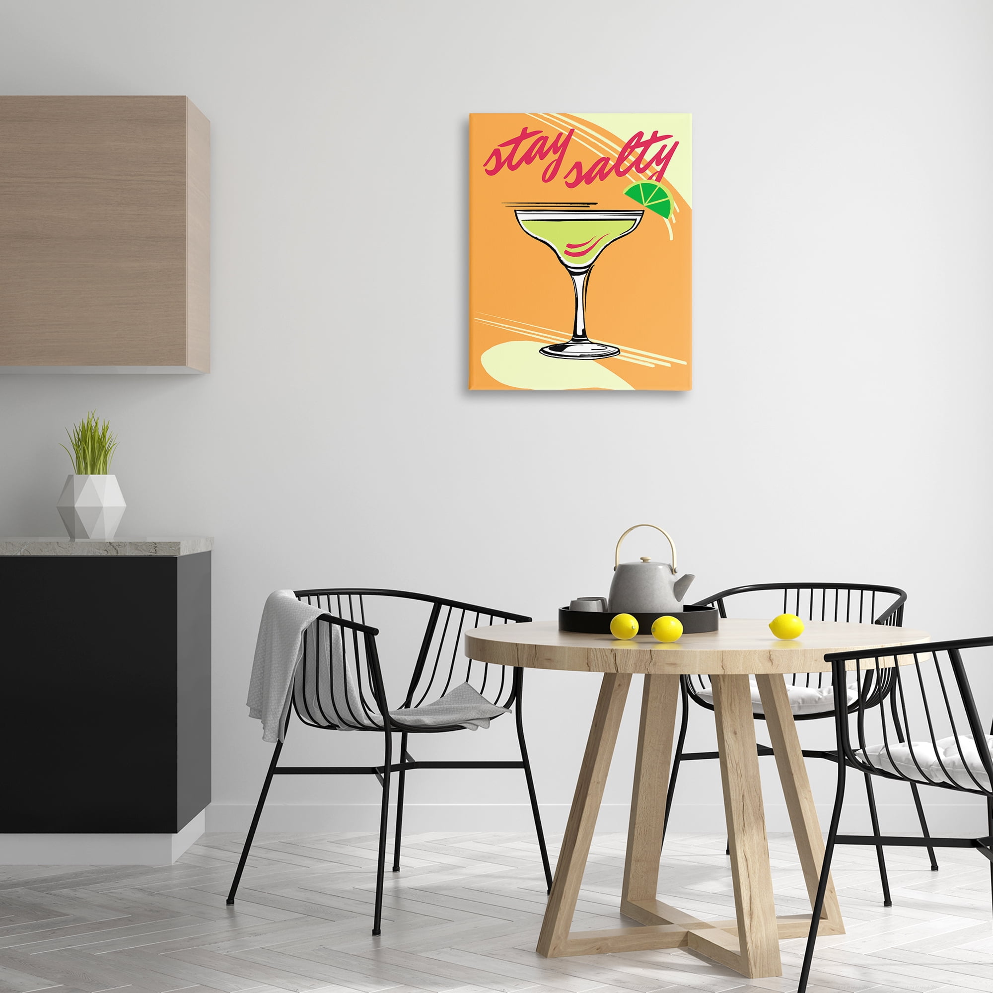 Stupell Industries Stay Salty Margarita Food & Beverage Painting Wrapped Canvas Art Print Wall Art, 24 x 30