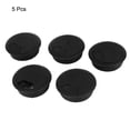 thumbnail image 2 of 5Pcs Black Round Plastic Computer Desk Grommet Cable Hole Cover 50mm, 2 of 2