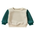 thumbnail image 1 of EIMELI Tout-Petit Nourrisson Bébé Fille Garçon Chandail Tricoté Blouse Chandail Molletonné Col Rond Automne Hiver Hauts Tricotés Gris 2-3 Ans, 1 of 8