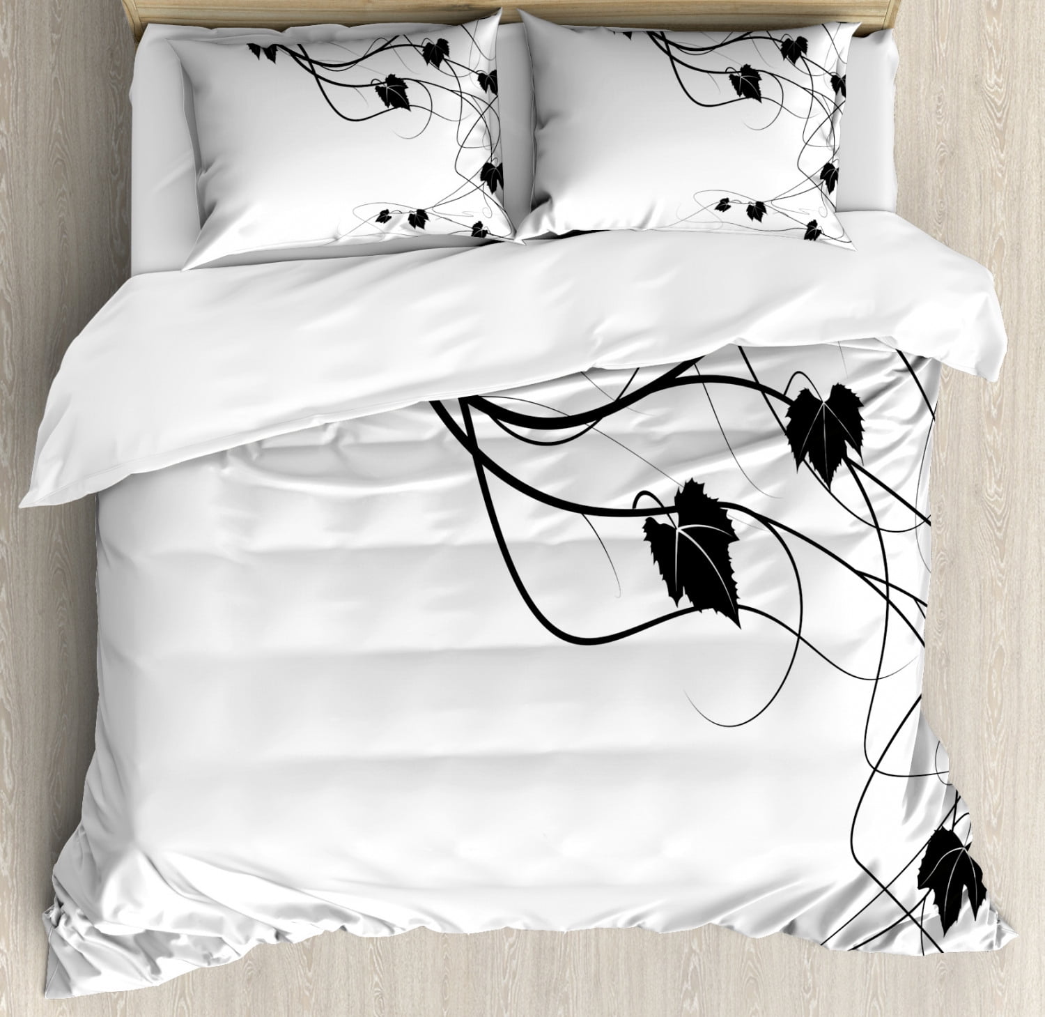 Leaf  Vine Single King Queen Duvet Cover Pillow Case Quilt Cover Bedding Set 