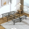 thumbnail image 2 of VECELO 14" Foldable Twin Metal Platform Bed Frame, No Box Spring Needed, Black, 2 of 13