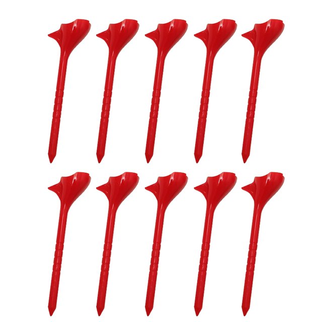 10PCS 10 Degree Golf Tees Golf 10 Degree Tee for Training On-Course Golf Accessories Ball Tees for Parks Golf Course Courtyard Red 10pcs