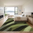 thumbnail image 3 of ODIKA 2'x3' Machine Washable Non-Slip Area Rug, Abstract Olive Green High Traffic Rug, Green, 1284492, 3 of 7