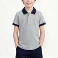 thumbnail image 2 of Odeerbi Camisas de Golf de Algodón de Niños Color Bloque de Cuello de Manga Corta Uniforme de La Escuela Camisas de Tenis, 2 of 6