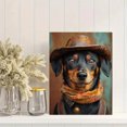 thumbnail image 2 of Qisvanset 12x16 Inch With Frame 2D Flat Wall Art Cowboy Dachshund Western Funny Pet Farmhouse Wall Decor, 2 of 8