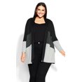 thumbnail image 1 of Avenue Women's Plus Size Cora Open Front Long Sleeves Cardigan, 1 of 5