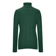 thumbnail image 3 of STETMN Women's Turtleneck Fall Sweater Soft Cable Knit Long Sleeve Loose Jumper Top, 3 of 5