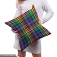 thumbnail image 5 of Ambesonne Fashion Fabric by the Yard Upholstery, Plaid Pattern on Dark Back, 3 Yards, Violet Forest Green Blue, 5 of 5