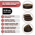 thumbnail image 2 of ELW 9-10 oz. 3.5-4mm Crazy Horse Full Grain Cowhide Genuine Leather Strap for Crafts  Size: 1"x40" 2.5x102cm  Blank Belts, DIY, Tooling, Jewelry, Wrapping, Straps, Heavy Duty  Dark Brown, 2 of 7