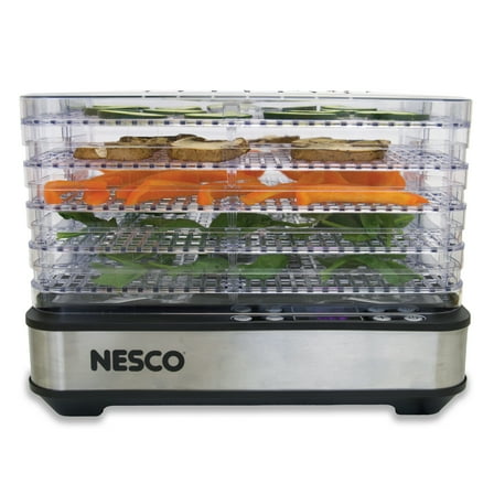 NESCO® Clear 5-Tray Rectangular Food Dehydrator with Digital Timer, FD-5TC