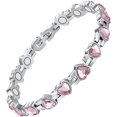thumbnail image 2 of Pulsera magnética de diamantes ajustable con imán de Gauss en forma de corazón, 2 of 4