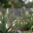 thumbnail image 4 of Spherical Birdcage Metal Outdoor Garden Hanging Ornament, Decorative Sphere for Backyard Patio, Metal Craft Decoration for Exterior Spaces, 4 of 6