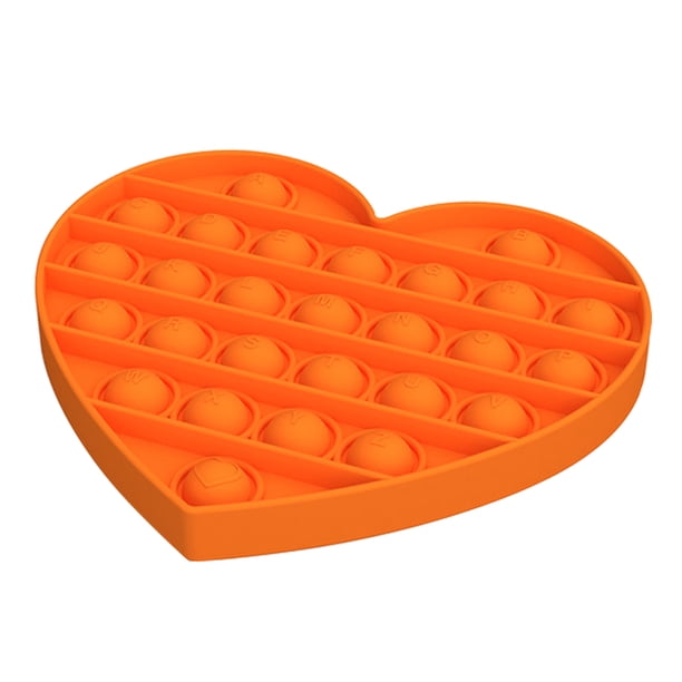 Vogacara Push Bubble Juguete sensorial Autismo Necesidades especiales Divertido Antiestrés Juguetes para aliviar el estrés para Juguetes Naranja Amor Vogacara FN000172-05
