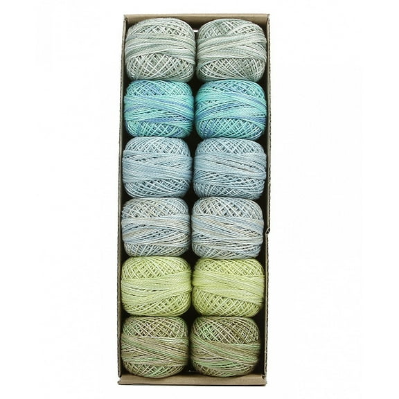 Valdani Pearl Cotton Ball Size 8 73yd Two in the Caribbean