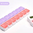 thumbnail image 4 of Plástico 7 días de almacenamiento Píldora Estuche hermético Tabletas Tabletas Mini Holder Kids Box Carrier Organizador de hogares Suministros Tipo 2 Advancent HA010166-02B, 4 of 6