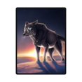 thumbnail image 1 of RYLABLUE Wolf Fleece Blanket Throw Blanket 58x80 inches, 1 of 1