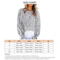 thumbnail image 2 of Top estampado de manga larga Nikou blusa de cuello redondo para mujer, 2 of 2