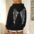 thumbnail image 5 of Trendfront Womens Rhinestone Angel Wings Graphic Hoodies Full Zip Long Sleeve Sparkle Back Print Casual Fall Jacket Tops, 5 of 6