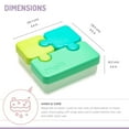 thumbnail image 4 of Melii 2 Pack Puzzle Bento Box Container for Kids, 3 Compartments- Blue, 4 of 5