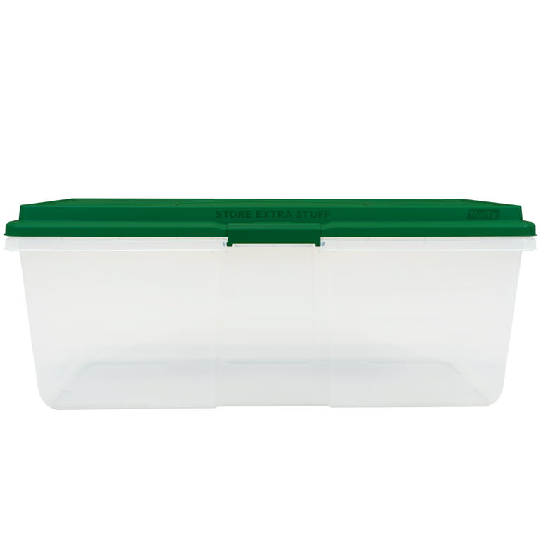 Small Storage Bins with Lids, 5.5 QT Plastic Storage Container