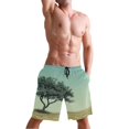 thumbnail image 5 of Dailycode Men's Quick Dry Swim Trunks Beach Shorts Casual Summer Board Shorts with Pockets, Tree and Moon, 5 of 8