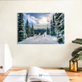 thumbnail image 3 of Elephant Stock Ski Away Wall Art - Horizontal Canvas Wall Art - Living Room Wall Decor - Sports Canvas - Blue And Green Decor - 12" x 8", 3 of 8