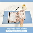 thumbnail image 5 of Ckdifva Pink Ribbon Swan Pencil Pouch 3 Ring Zipper Pencil Case Binder Pockets Clear Top Cosmetic Bag 2 Pack, 5 of 6