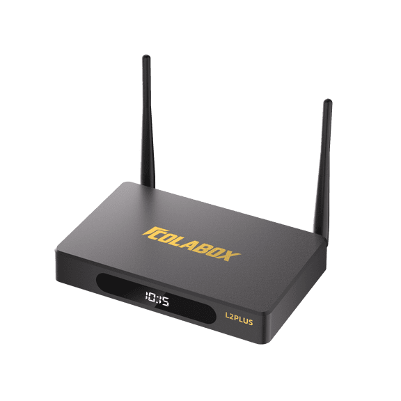 Colabox L2 PLUS High-Performance TV Box 4GB RAM 64GB ROM, Android 14.0, 4K Ultra HD, Wi-Fi 6, Gigabit Ethernet, Voice Remote Included