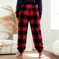 thumbnail image 5 of Stamzod Flannel Pajama Pants Women Fashion Plaid Warm Winter Lounge Pants Comfy Fuzzy Fleece Sleepwear for Women with Pockets, 5 of 7