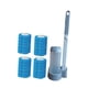 thumbnail image 3 of Cepillo de baño de pared para fregar, juego de cepillos de baño, accesorios de limpieza para inodoros Azul, 3 of 6