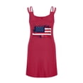 thumbnail image 5 of Gamivast Dresses for Women Plus Size Spaghetti Strap Swing Mini Dress Flag Print Casual Dress Summer Dress Holiday Dress Beach Dress Sundress Hot Pink XXL, 5 of 6